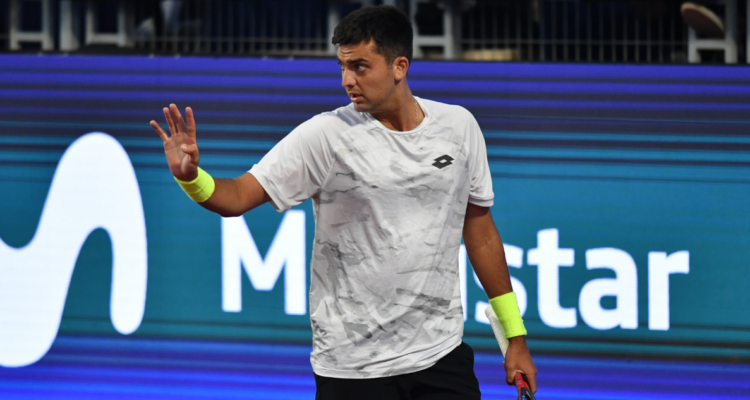 Tomás Barrios fue apabullado por Federico Coria y se despide en su debut del Chile Open 2025