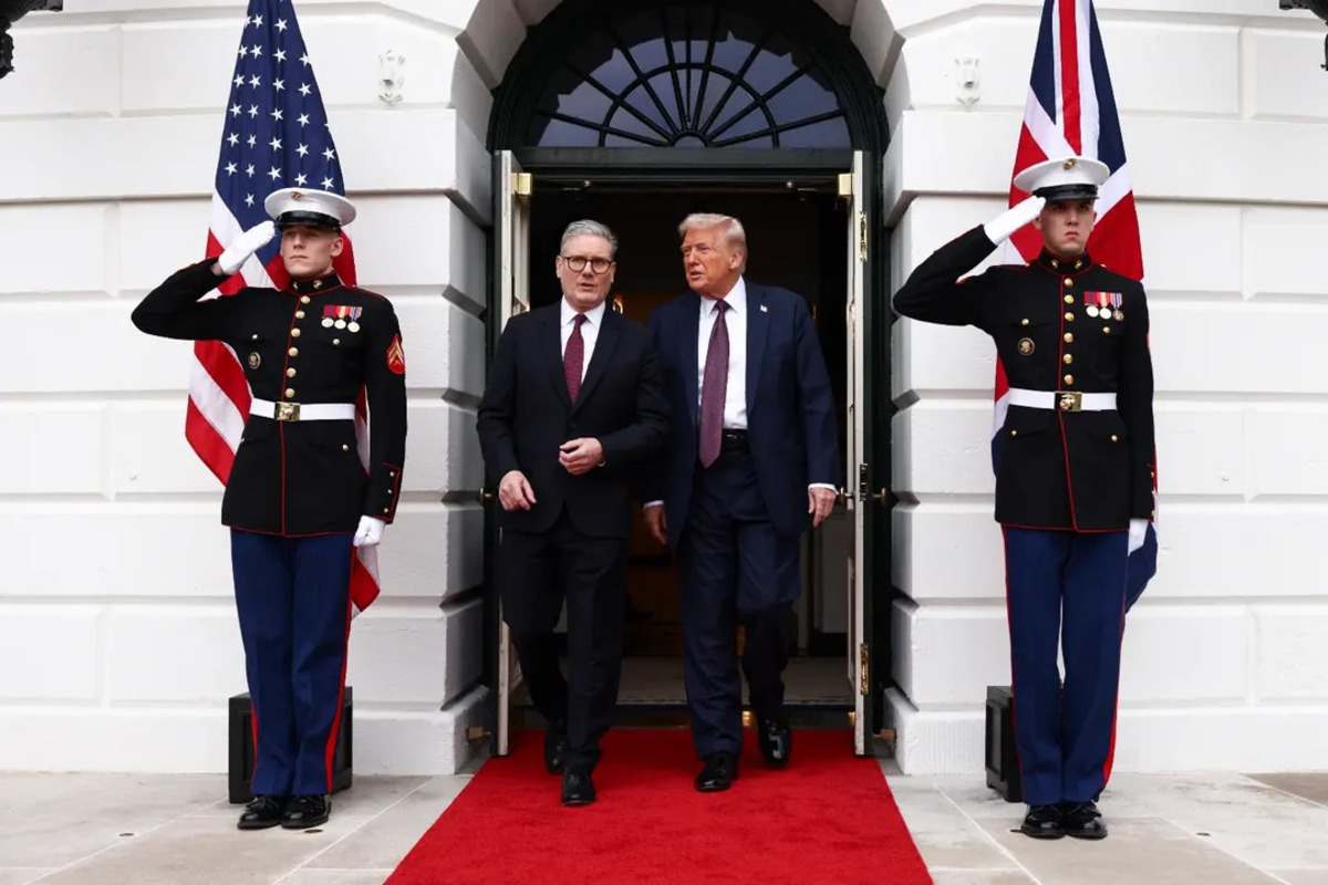 Trump y Starmer en Estados Unidos.