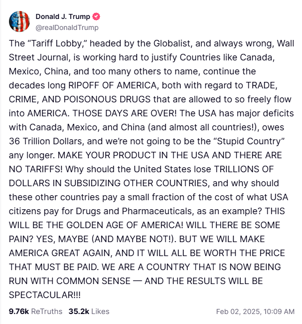 Respuesta de Trump a Wall Street Journal