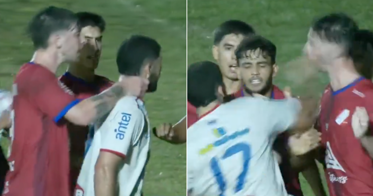 Lo dejó K.O. en plena final del fútbol en Uruguay.