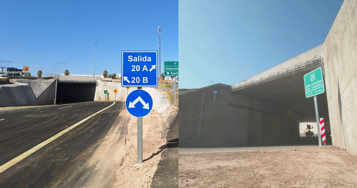 Habilitan conexión bajo nivel a Santiago como parte del nuevo enlace entre Vespucio Norte y Ruta 68