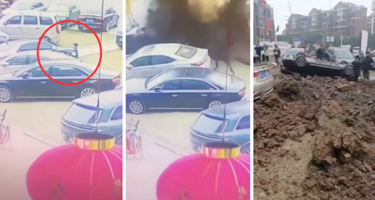 VIDEO | Niño provoca impresionante explosión tras lanzar petardo a una alcantarilla en China