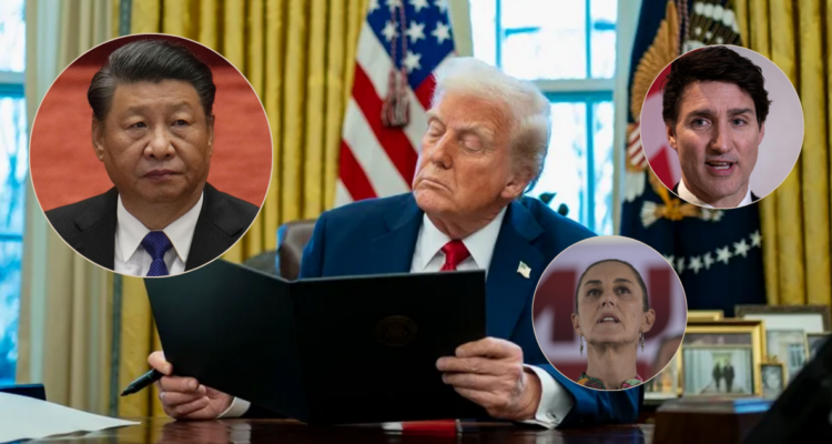 Vuelve la guerra comercial Trump impone aranceles y recibe firme respuesta de México, Canadá y China