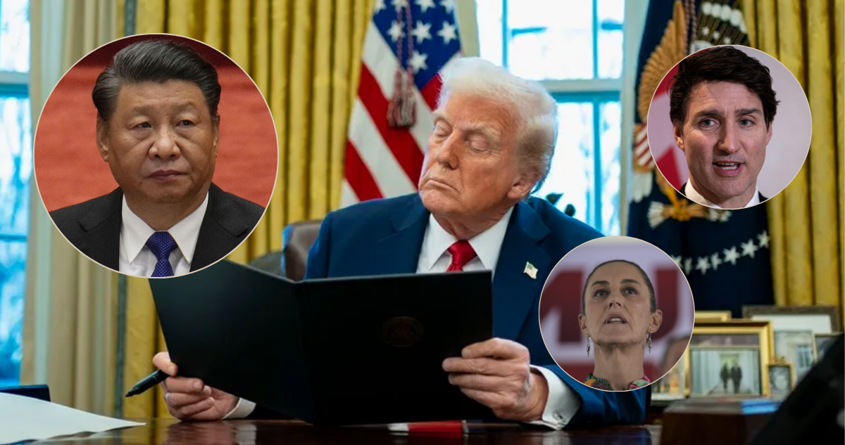 Vuelve la guerra comercial Trump impone aranceles y recibe firme respuesta de México, Canadá y China
