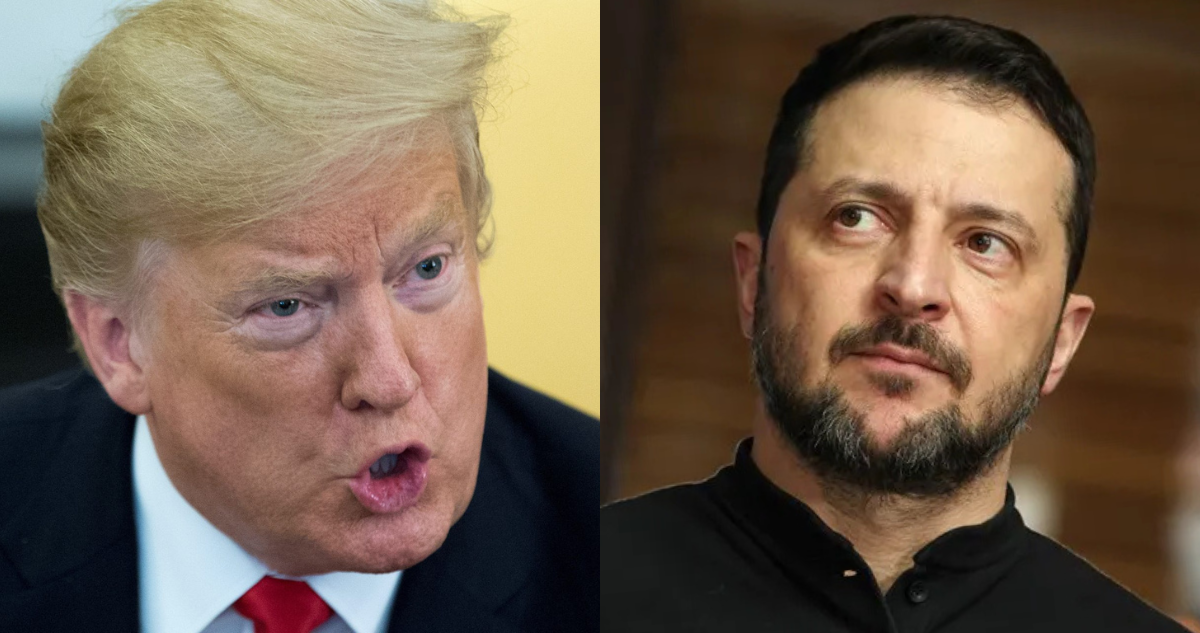 Imágenes de Trump y Zelenski lado a lado.