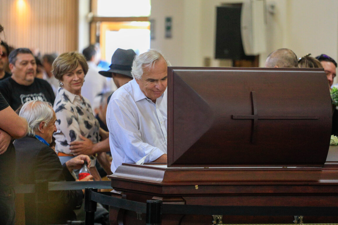 Andrés Chadwick y Evelyn Matthei en el velorio