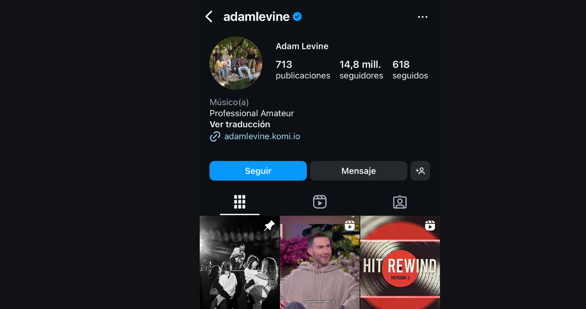 Pedro Ruminot sobre Adam Levine