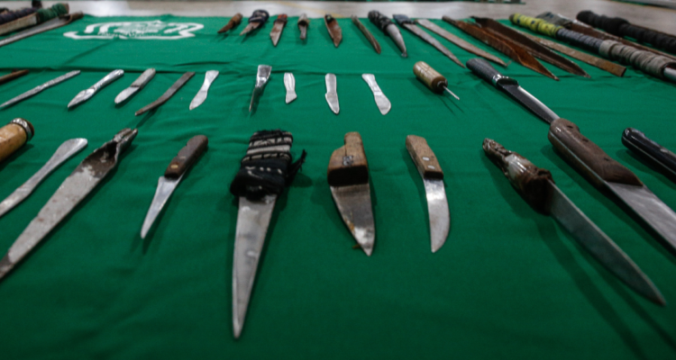 Armas blancas por incautación de Gendarmería en cárceles de La Araucanía