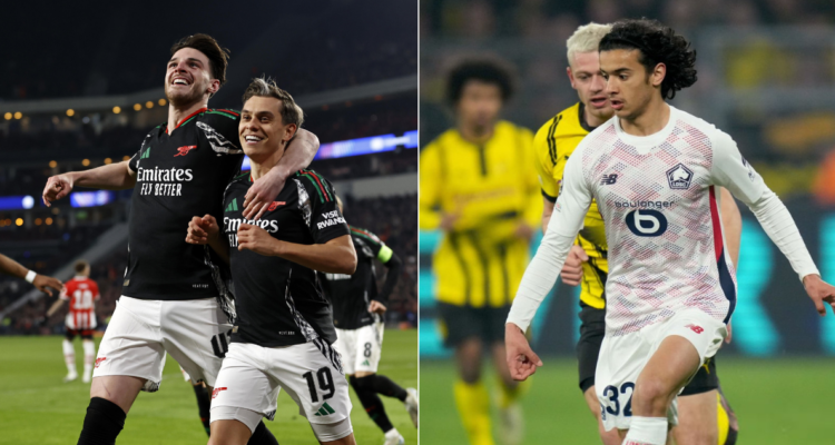 Arsenal aplasta al PSV y Borussia Dortmund se estanca ante el Lille en Champions.