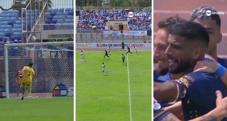 Augusto Barrios marcó golazo en la Liga de Ascenso.