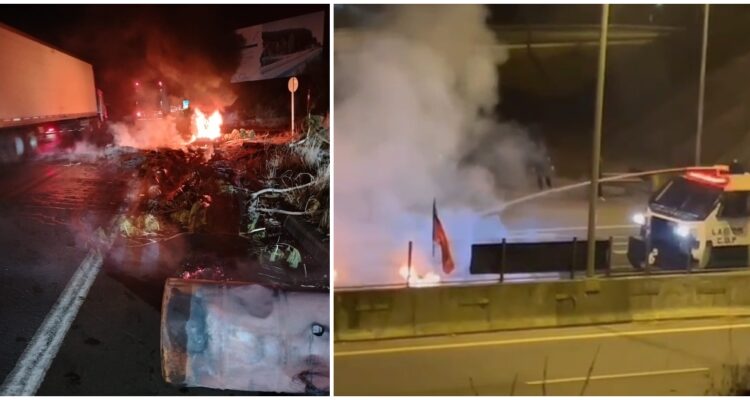 Barricadas en la Ruta 160 en rechazo a orden de desalojo de toma en Curanilahue