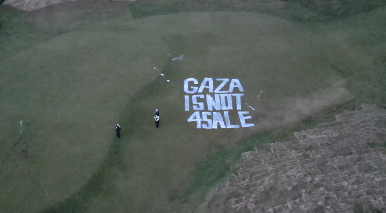 Vandalizan campo de golf de Donald Trump en Escocia: grupo pro Palestina se adjudicó el ataque
