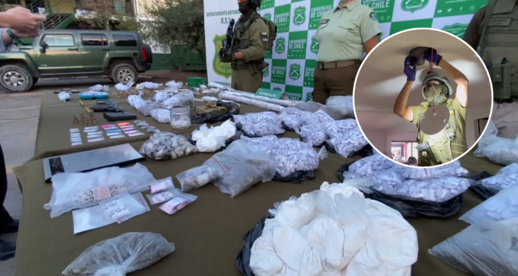 Operativo con más de 500 carabineros desbarata al menos dos bandas en la Región Metropolitana