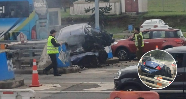 Conductor muere tras estrellarse contra peaje troncal de la Ruta 5 Sur en Purranque