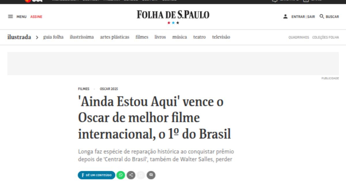 Reacciones Brasil por Óscar de 'Aún estoy aquí'