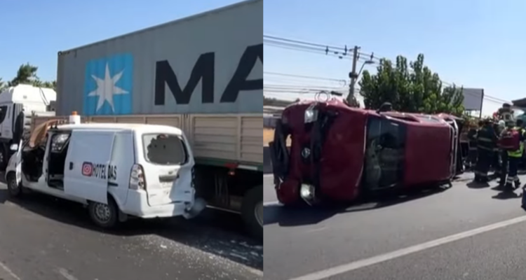 Dos colisiones múltiples en Vespucio Norte: estarían involucrados al menos 9 vehículos