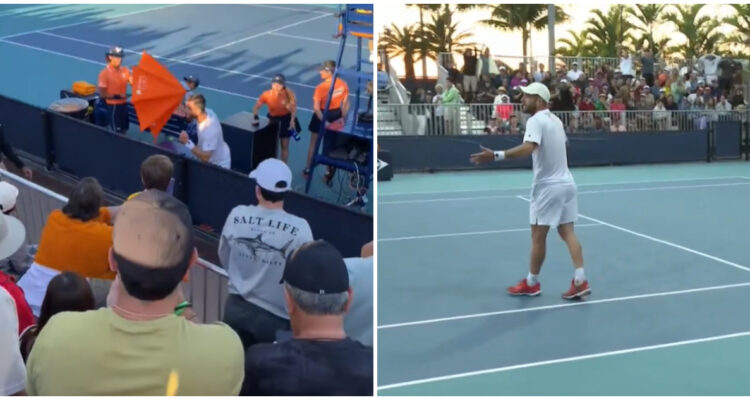 Corentin Moutet en el Miami Open ante Alejandro Tabilo