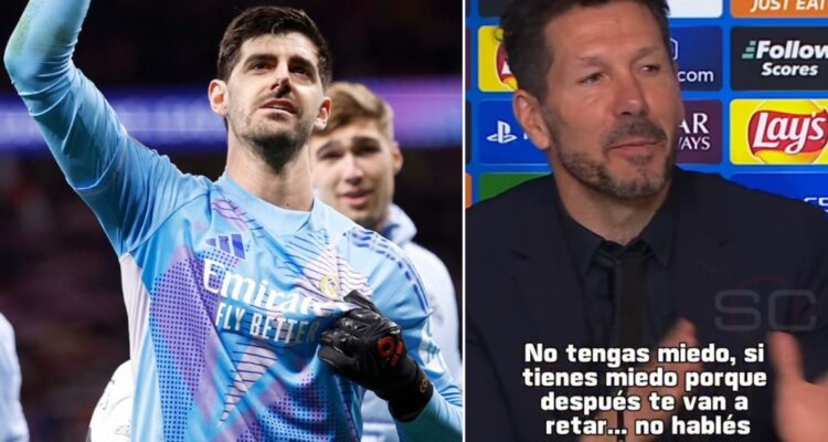 Courtois saca la cara por Real Madrid y destroza a Simeone: 