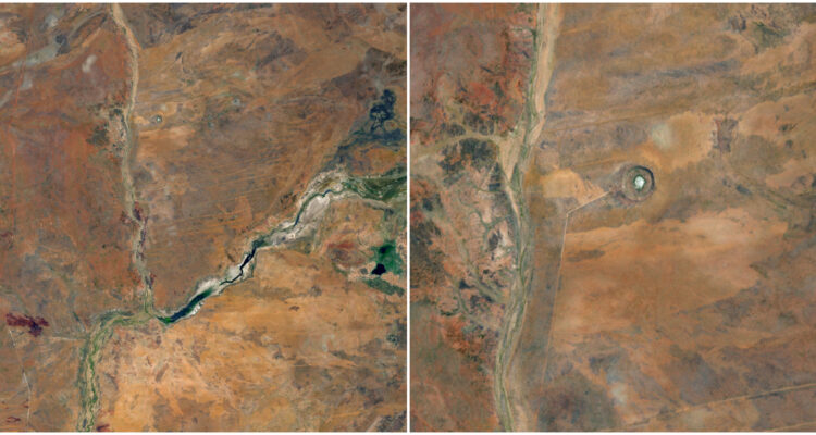 Cráter de un meteorito en Australia