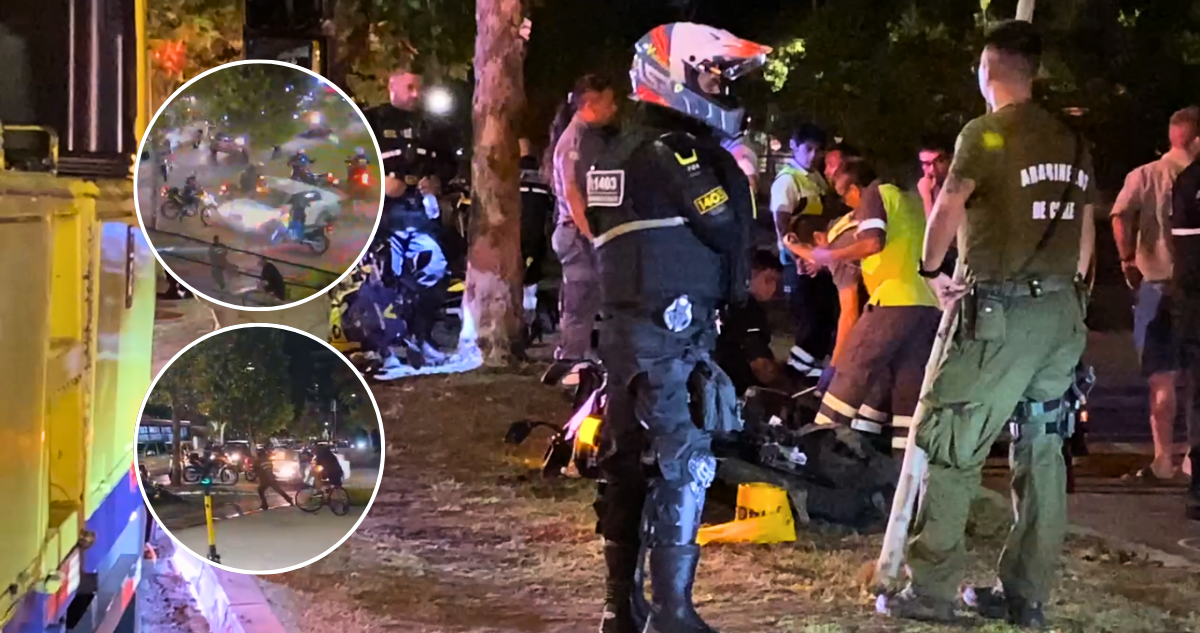Videos registran brutal atropello a 4 funcionarios de Vitacura: sospechoso fue baleado por carabineros