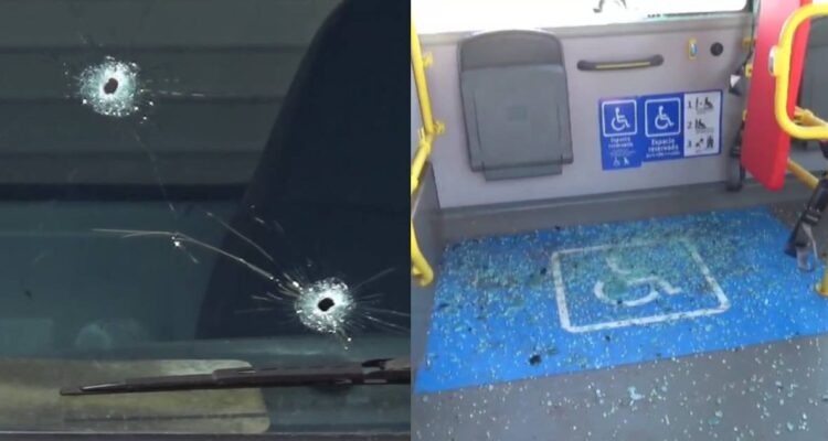 Robo de camión termina con persecución y balacera en Quilicura: chocaron bus RED con pasajeros