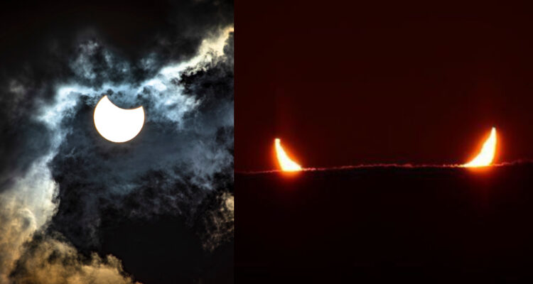 Fotos del eclipse solar parcial de 2025