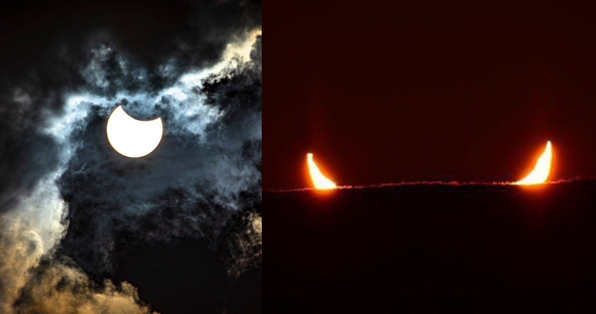 Fotos del eclipse solar parcial de 2025