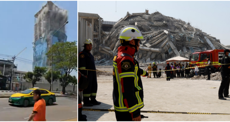 Edificios se derrumban tras terremoto percibido en Birmania y Tailandia