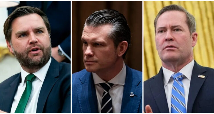 J. D. Vance, Pete Hegseth y Mike Waltz