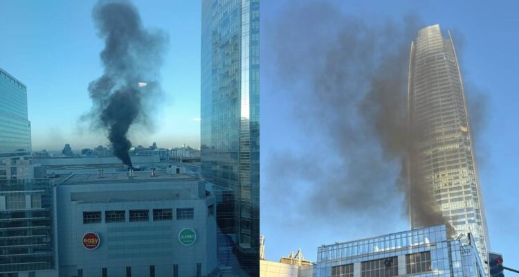Alerta por emanación de humo desde techo del Costanera Center