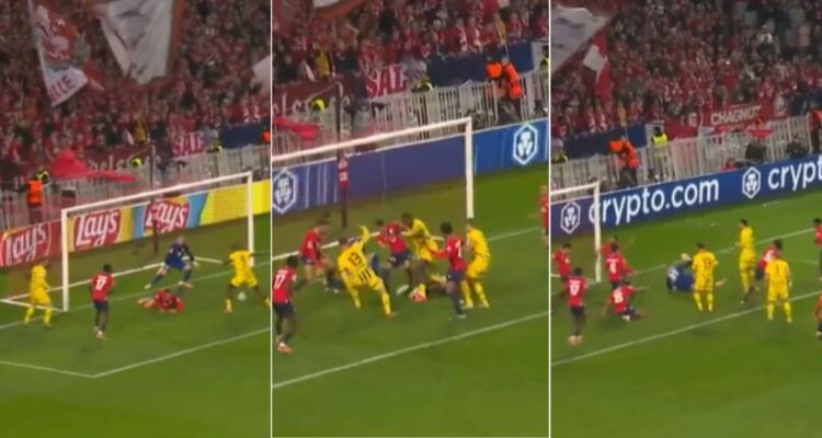 Increíblemente no fue gol: la ’resistencia’ del Lille para evitar festejo del Dortmund en Champions