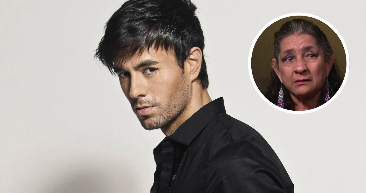 Enrique Iglesias y miniatura de Guadalupe Cepeda, mujer de 63 años que fue estafada por falso Enrique Iglesias