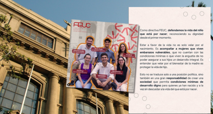 FEUC publica rechazo al aborto en redes sociales y abre polémica por falta de representatividad