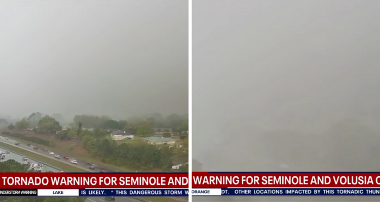 Capturas de tornado que azotó a estación de Fox News en Orlando Florida la mañana de este lunes