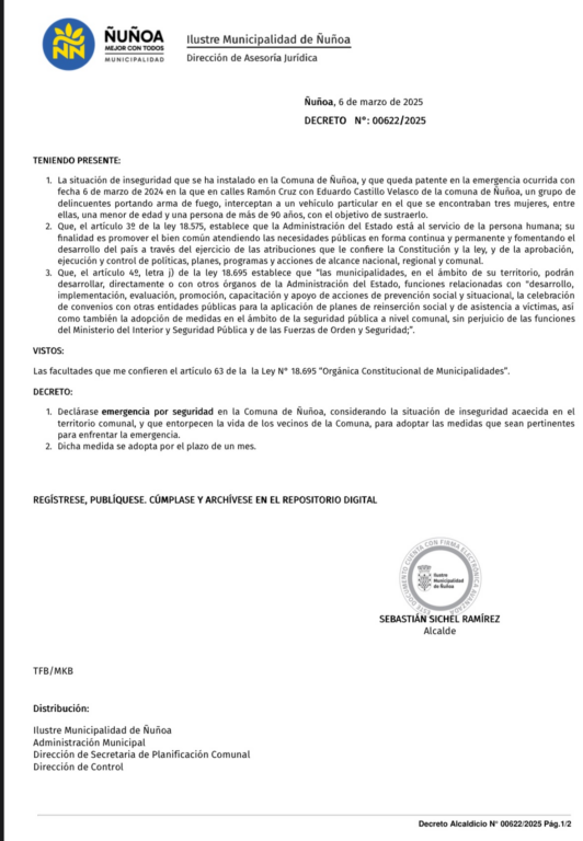 estado de emergencia comunal