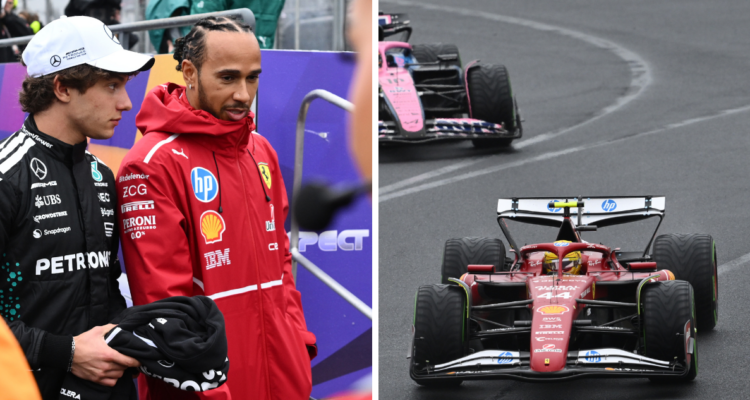 El duro estreno de Hamilton y Ferrari en F1: sorprendidos por la lluvia y la falta de coordinación