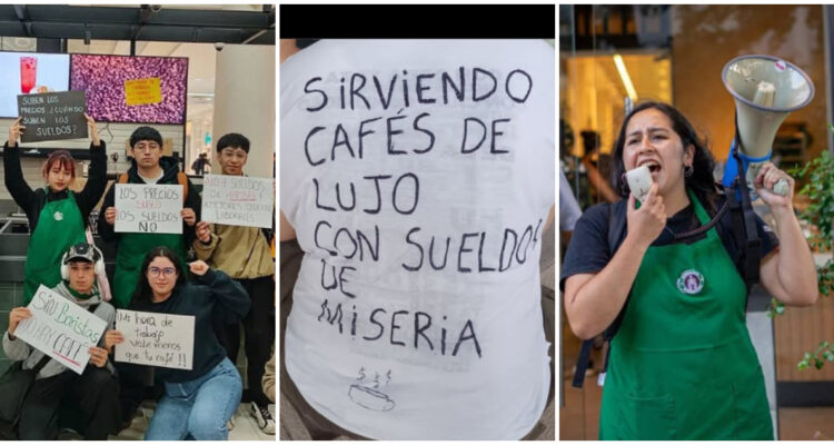 La huelga en Starbucks en Chile: sindicato dice que pago por hora es “menos de lo que cuesta un café”
