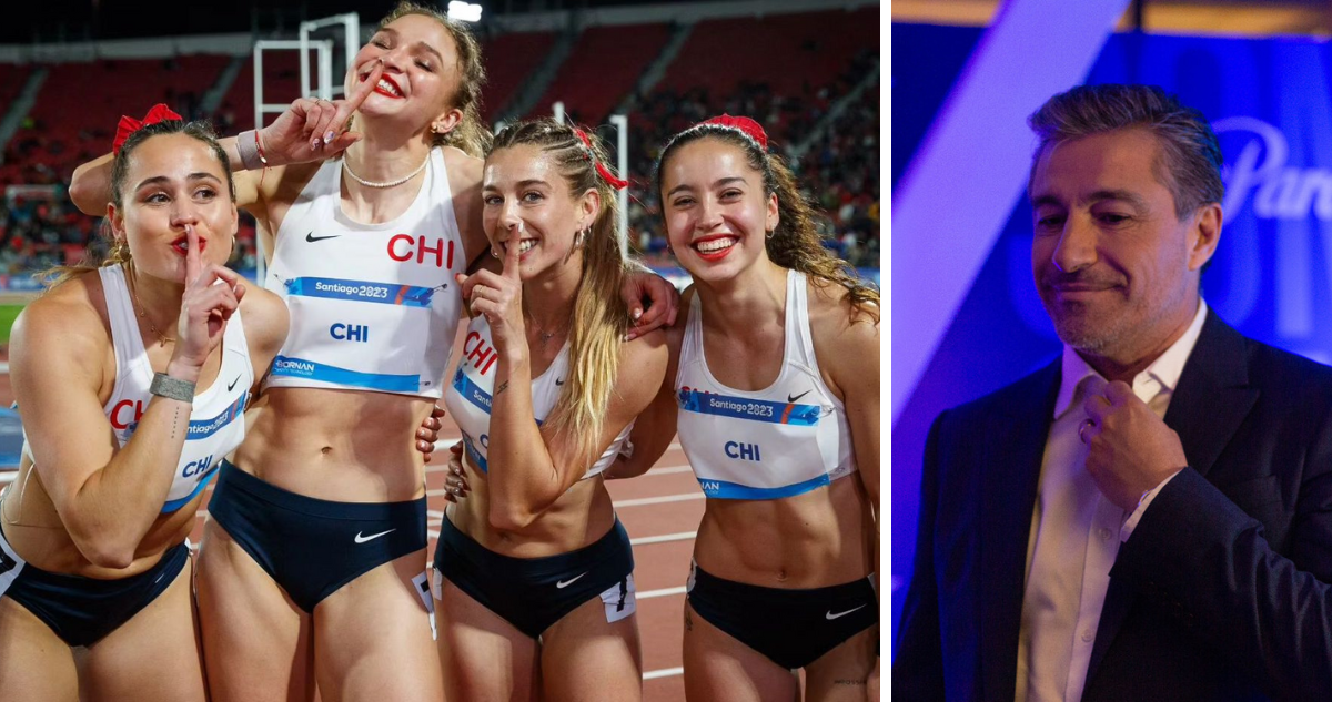 Isidora Jiménez junto a atletas chilenas en los Juegos Panamericanos 2023 sobre disculpas de Fernando Solabarrieta