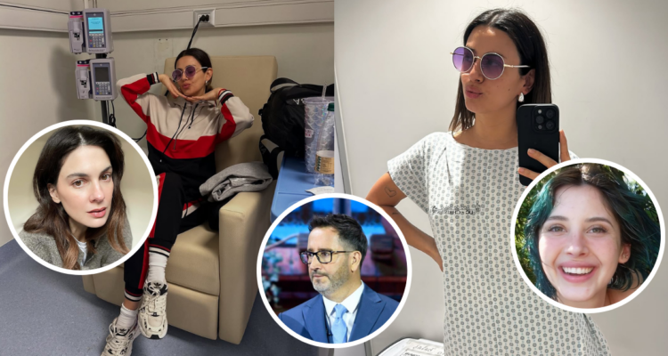 Karla Melo haciendo quimioterapia por diagnóstico de cáncer y famosos en miniaturas que le entregaron su apoyo