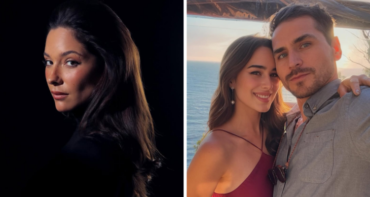 Kel Calderón junto a fotografía de Pangal Andrade y Melina Noto en referencia a polémica filtración de embarazo