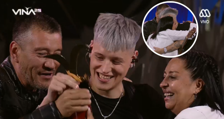 Kidd Voodoo recibe la gaviota de oro de mano de sus padres: “Feliz de que estén acá”