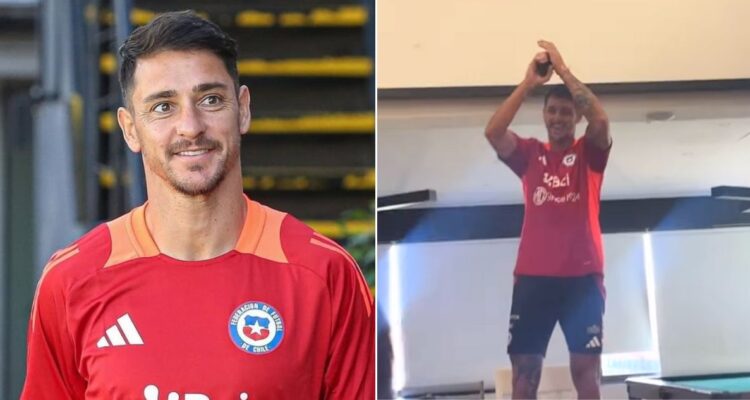 Cantando sobre una silla y grabado por Vidal: así fue el ’bautizo’ de Fernando Zampedri en La Roja