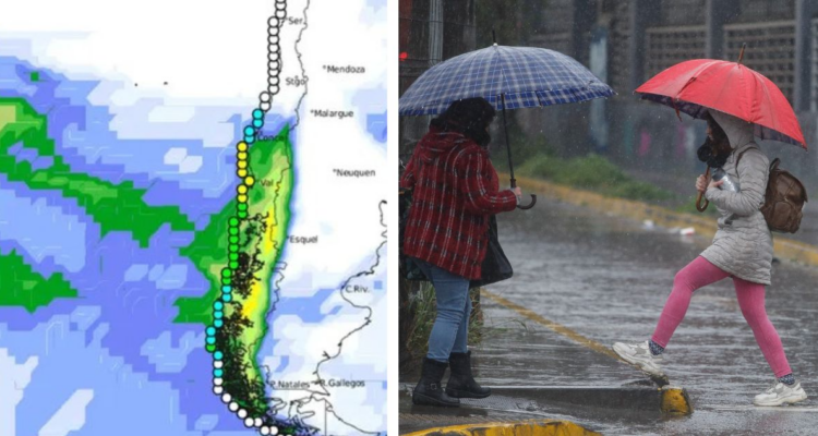 Dónde, cuándo y cuánto lloverá en Chile por lluvias y río atmosférico en casi todas las regiones del país para la primera semana de marzo según el pronóstico del tiempo