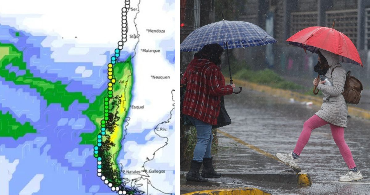 Dónde, cuándo y cuánto lloverá en Chile por lluvias y río atmosférico en casi todas las regiones del país para la primera semana de marzo según el pronóstico del tiempo