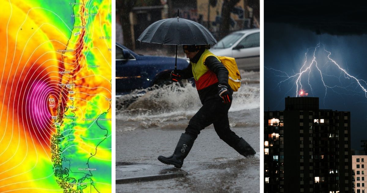 Revisa dónde y cuándo lloverá habrá lluvias y rachas de viento, además de tormentas eléctricas y marejadas en casi todo Chile, cuándo y dónde.