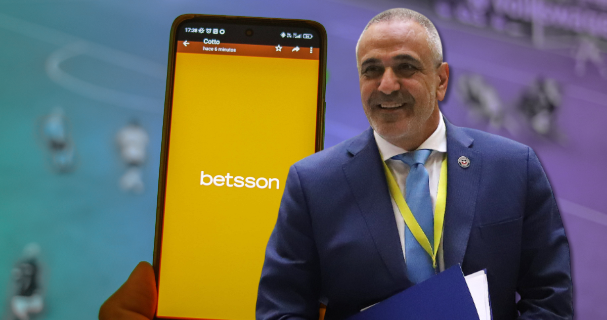 Imagen de Pablo Milad y un teléfono con la app Betsson