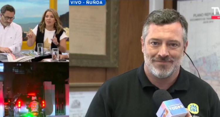 Captura de matinal de TVN, en referencia al roce entre Monserrat Álvarez y Sebastián Sichel