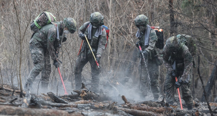 Aumentan a 27 los muertos por los incendios forestales en Corea del Sur