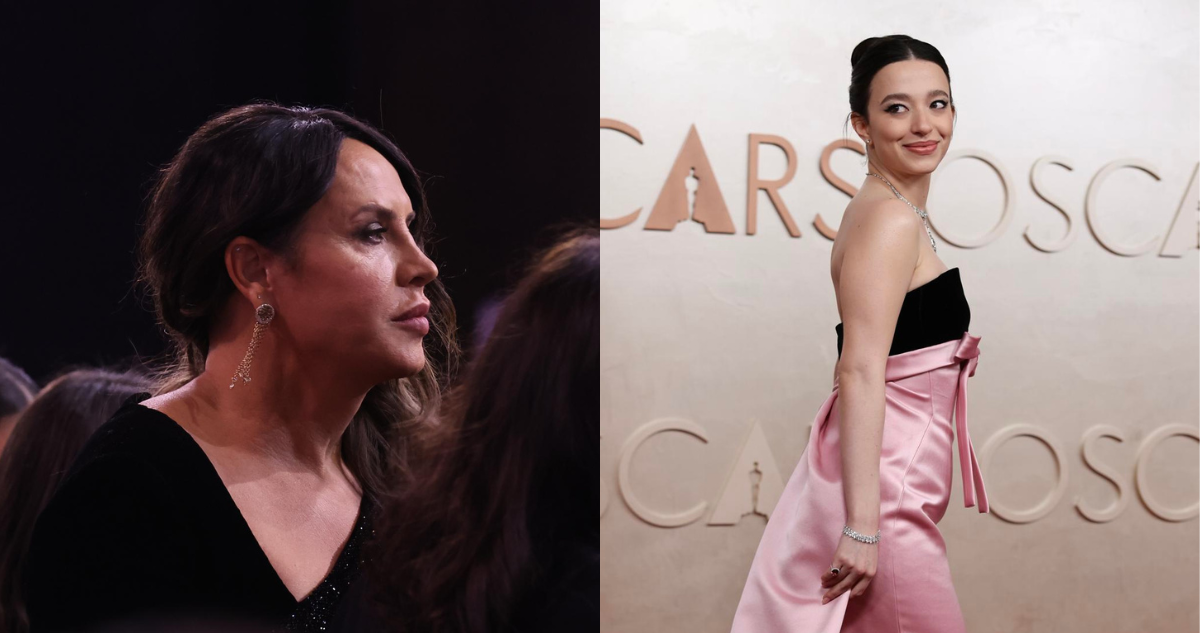 Karla Sofía Gascón y Mykie Madison en los Premios Óscar en referencia a categoría “Mejor actriz”