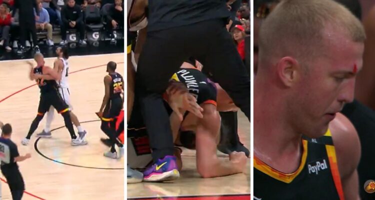 Duelo de NBA tuvo violenta pelea.